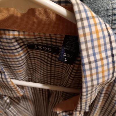 MENS SHORT AND LONG SLEEVED BUTTON UP SHIRTS SIZE LARGE