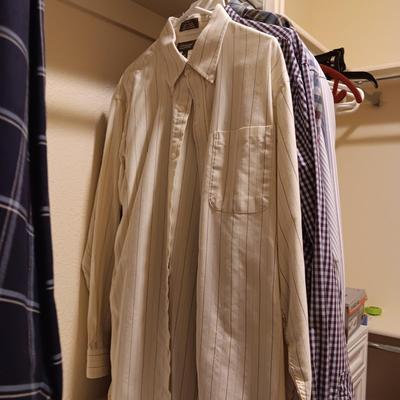 MENS SHORT AND LONG SLEEVE BUTTON UP SHIRTS SIZE LARGE