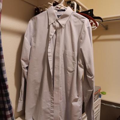 MENS SHORT AND LONG SLEEVE BUTTON UP SHIRTS SIZE LARGE