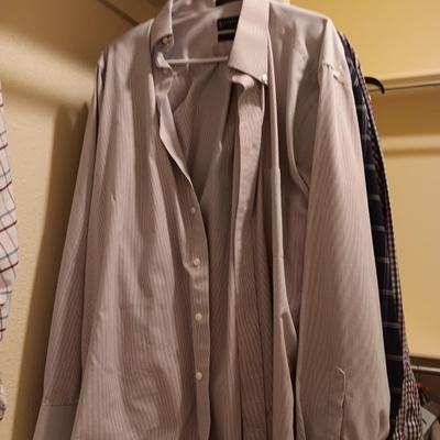 MENS SHORT AND LONG SLEEVE BUTTON UP SHIRTS SIZE LARGE