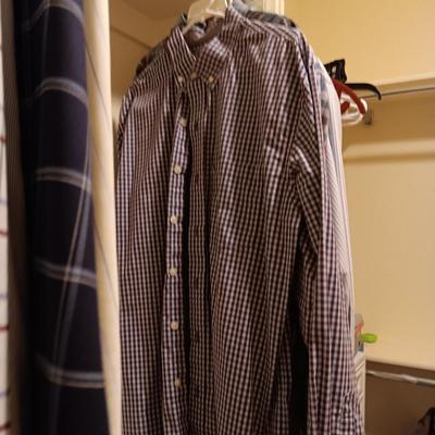 MENS SHORT AND LONG SLEEVE BUTTON UP SHIRTS SIZE LARGE