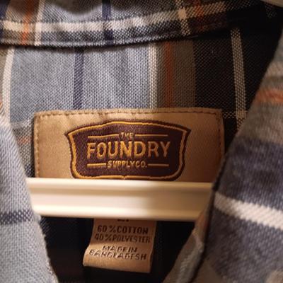 MENS SHORT AND LONG SLEEVE BUTTON UP SHIRTS SIZE LARGE