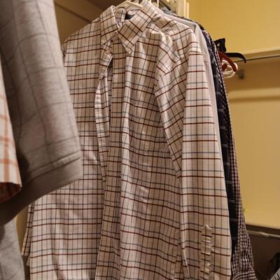 MENS SHORT AND LONG SLEEVE BUTTON UP SHIRTS SIZE LARGE