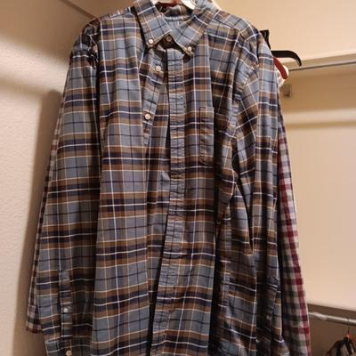 MENS SHORT AND LONG SLEEVE BUTTON UP SHIRTS SIZE LARGE