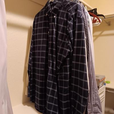 MENS SHORT AND LONG SLEEVE BUTTON UP SHIRTS SIZE LARGE