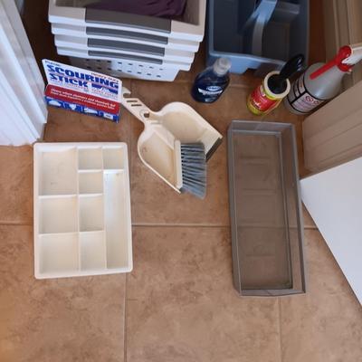 KING SIZE SHEETS AND PILLOWCASES, PLASTIC BASKETS AND MORE
