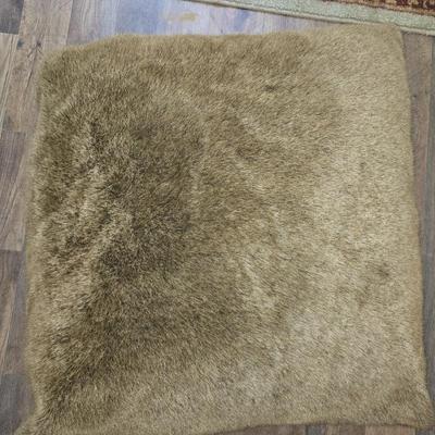 Large faux fur pillow