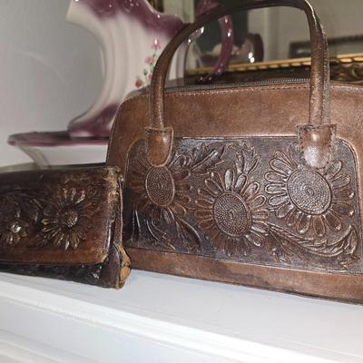 Sunflower leather wallet and purse