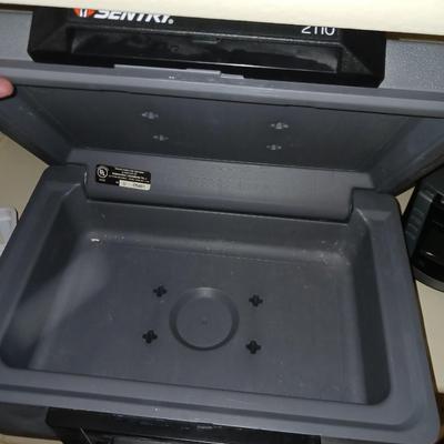 SENTRY FIRE PROOF SAFE WITH KEY & TIMEX RADIO ALARM CLOCK