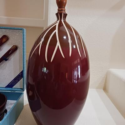 NAGAOKA YO-KO JAPANESE LACQUER WARE AND CLAY VESSEL