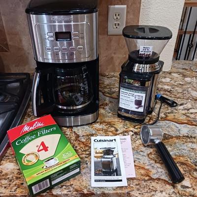 CUISINART SUPREME GRIND BURR MILL & CUISINART PROGRAMMABLE COFFEE MAKER