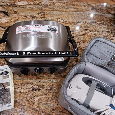 OSTER HAND MIXER & CUISINART GRIDDLER