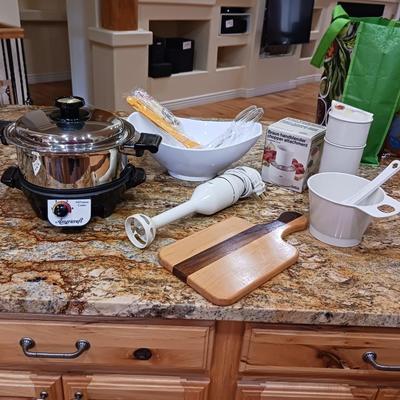 ELECTRIC ALL PURPOSE COOKER, HAND MIXER, SALAD BOWL AND MORE