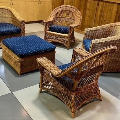 Sale Photo Thumbnail #15: Some unraveling on a few legs of chairs. Includes pads pictured in photos.