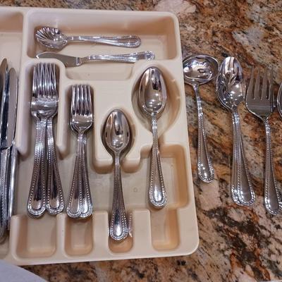 ARGENT ORFEVRES FLATWARE WITH EXTRAS