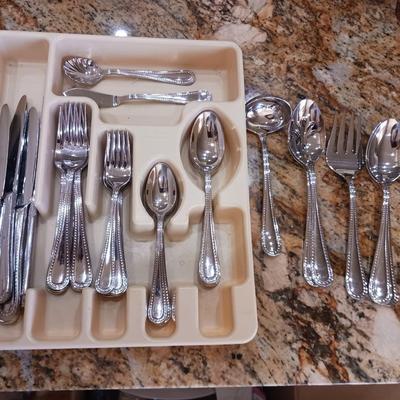 ARGENT ORFEVRES FLATWARE WITH EXTRAS