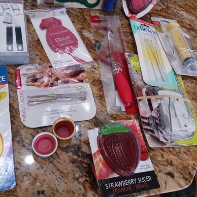 MOSTLY NEW KITCHEN UTENSILS AND GADGETS