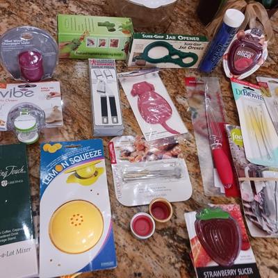 MOSTLY NEW KITCHEN UTENSILS AND GADGETS
