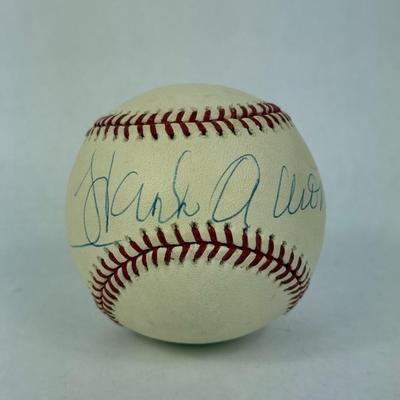 Lot 1: Hank Aaron Autographed Official MLB Baseball