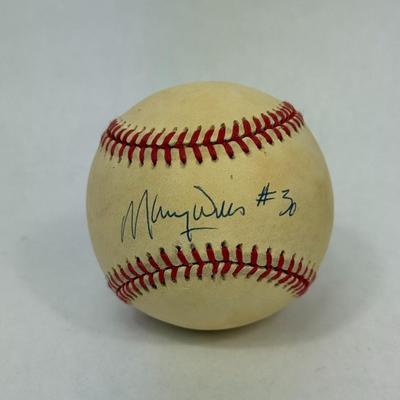 Lot 2: Maury Wills Signed Autographed MLB Baseball Los Angeles Dodgers #30