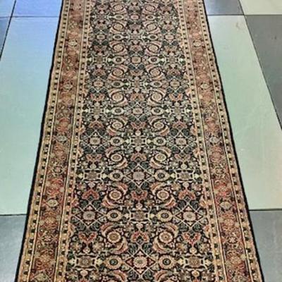 Sale Photo Thumbnail #64: Measures 12 feet, 4 inches long and 32 inches wide.
Discoloration on small area on fringe.