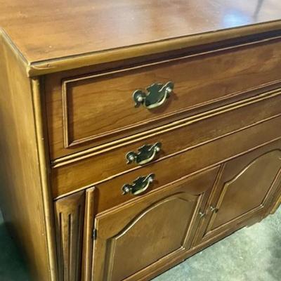 Sale Photo Thumbnail #100: Wear on back leg, some scratches on top of sideboard.