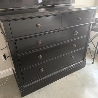 Black tall dresser