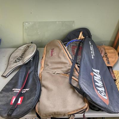 G371 Tennis Racket & Vintage Paddle Ball Rackets