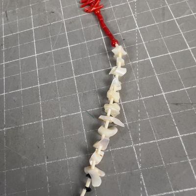 Sale Photo Thumbnail #177: 30" Tied native bead work. NOT finished or hand made waiting for a clasp so it can be worn. 