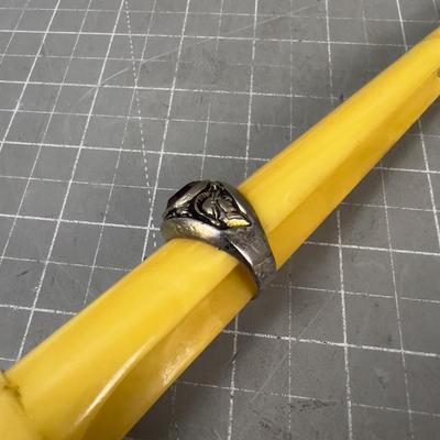 Sale Photo Thumbnail #295: Size 11 Mans Ring with a purple stone