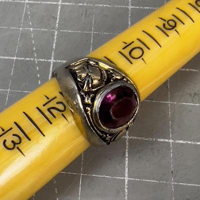 Sale Photo Thumbnail #294: Size 11 Mans Ring with a purple stone