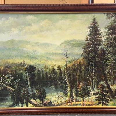 Sale Photo Thumbnail #481: Has a Damaged Frame. Measures 54 x 38 Came from the Cliff Lodge at Snowbird. 