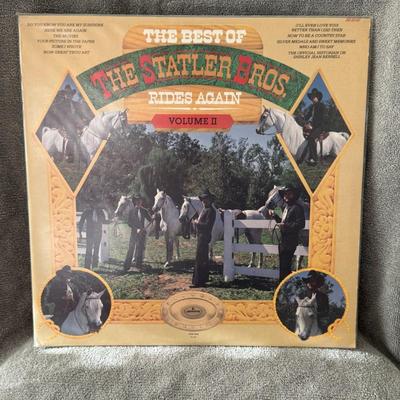 Sale Photo Thumbnail #338: "The Best Of The Statler Bros. Rides Again Volume II" by The Statler Brothers. 
Here is information about the album:
Artist: The Statler Brothers.
Title: The Best Of The Statler Bros. Rides Again Volume II.
Format: Vinyl LP (also available on CD).
Release