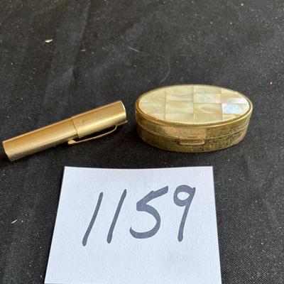 Vintage Max Factor Mother of Pearl Lipstick Holder