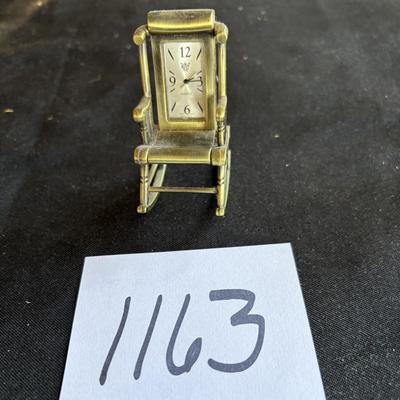 Vintage Miniature Rocking Chair Clock
