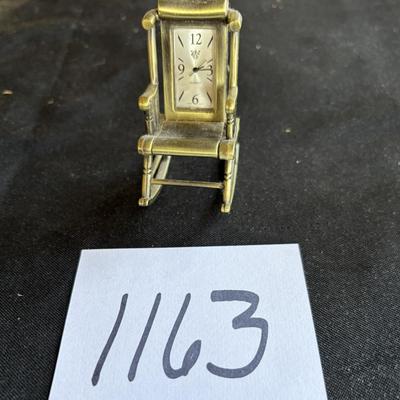 Vintage Miniature Rocking Chair Clock