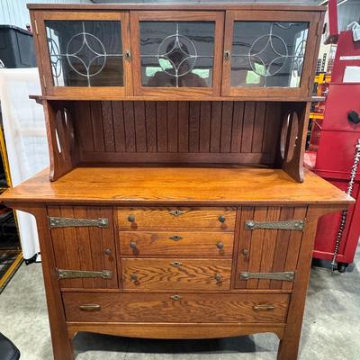 CRAFTSMAN / ARTS & CRAFTS Period Oak Hutch - Great provenance - El Dorado - Gold Cadillac