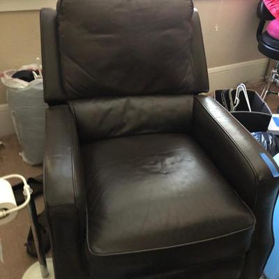Leather recliner