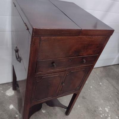 Vintage Mahogany Wood Finish Fold -Out Washstand