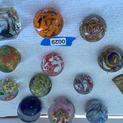 Glass Paperweights Lot