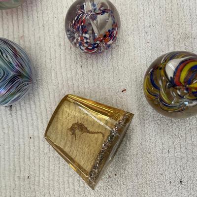 Glass Paperweights Lot