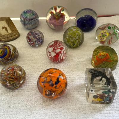 Glass Paperweights Lot