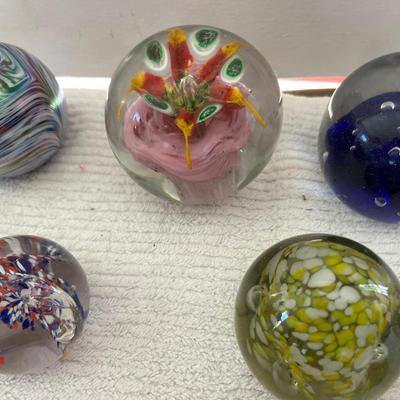 Glass Paperweights Lot