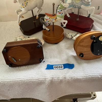 Carousel Horse Music Box Lot