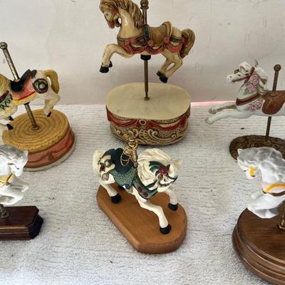 Carousel Horse Music Box Decor Lot
