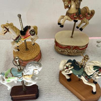 Carousel Horse Music Box Decor Lot
