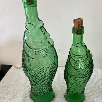 Green Glass Bottle Lot