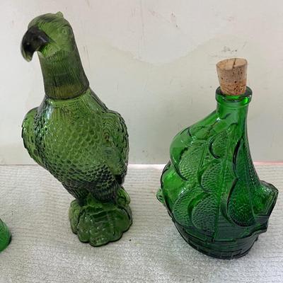 Green Glass Bottle Lot