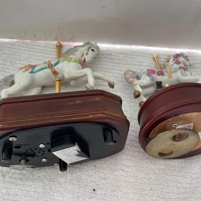 Large Carousel Horse Music Box Lot