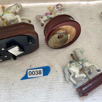 Large Carousel Horse Music Box Lot